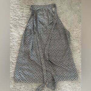 Women’s Blue and White Polka Dot Top Sz Small